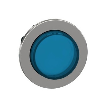 ZB4FW163 - Harmony XB4 - tête bouton poussoir lum DEL - Ø22 - flush - dépassant - bleu - Schneider 
