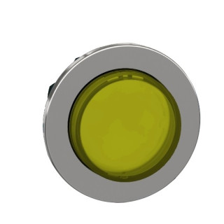 ZB4FW183 - Harmony XB4 - tête bouton poussoir lum DEL - Ø22 - flush - dépassant - jaune - Schneider 