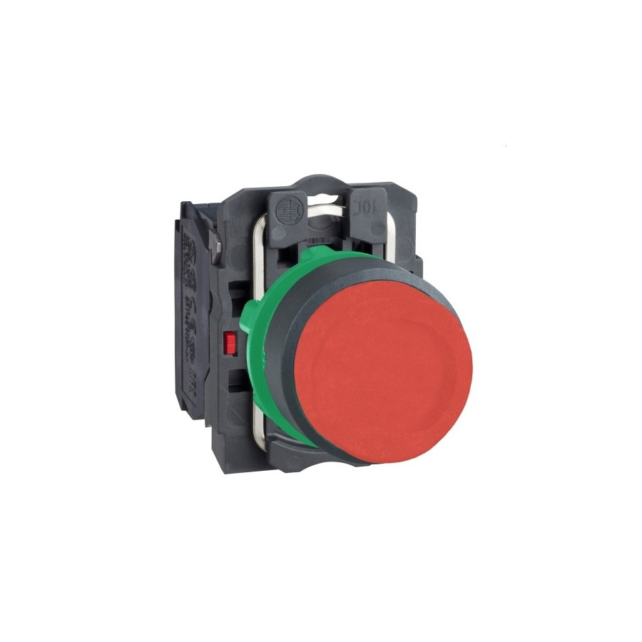 XB5AL42 - Harmony XB5 - bouton poussoir à impulsion - Ø22 - dépassant - rouge - 1O - Schneider 