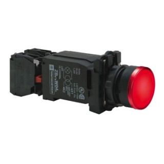 XB5AW3445 - Harmony bt-pous lumineux rouge Ø22 - impulsion - 230 V - 1O+1F - Schneider 