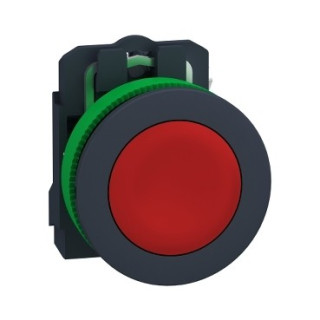 XB5FA42 - Harmony XB5 - bouton poussoir impulsion - Ø22 - flush - rouge - 1O - vis étrier - Schneider 