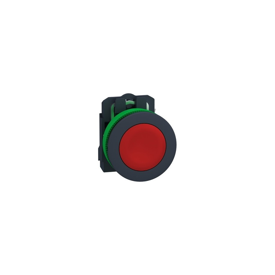 XB5FA42 - Harmony XB5 - bouton poussoir impulsion - Ø22 - flush - rouge - 1O - vis étrier - Schneider 