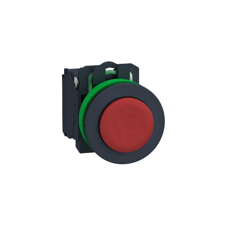 XB5FL42 - Harmony XB5 - bouton poussoir à impulsion - Ø22 - flush - dépassant - rouge - 1O - Schneider 