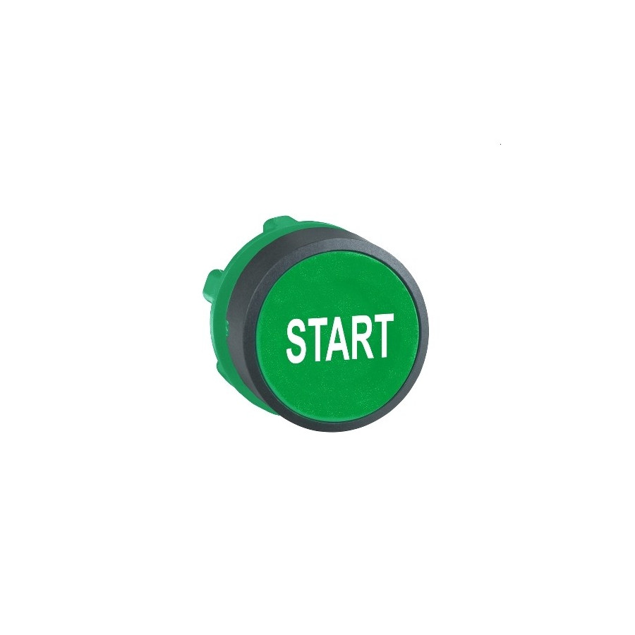 ZB5AA333 - Harmony XB5 - tête bouton poussoir - affleurant - Ø22 - vert - texte 'START' - Schneider 
