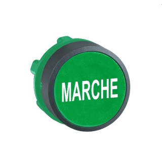 ZB5AA342 - Harmony XB5 - tête bouton poussoir - affleurant - Ø22 - vert - texte 'MARCHE' - Schneider 