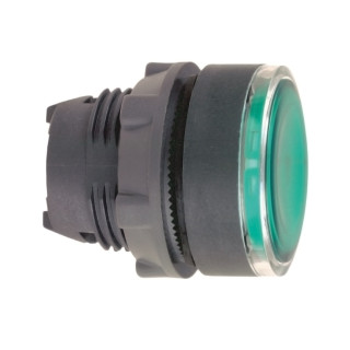 ZB5AA38 - Harmony tête de bouton poussoir lumineux - Ø22 - pour insertion étiquette - vert - Schneider 
