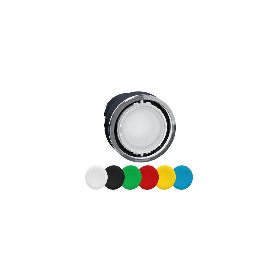 ZB5AA98 - Harmony XB5 - tête bouton poussoir lumineux à impulsion - Ø22 - 6 couleurs - Schneider 