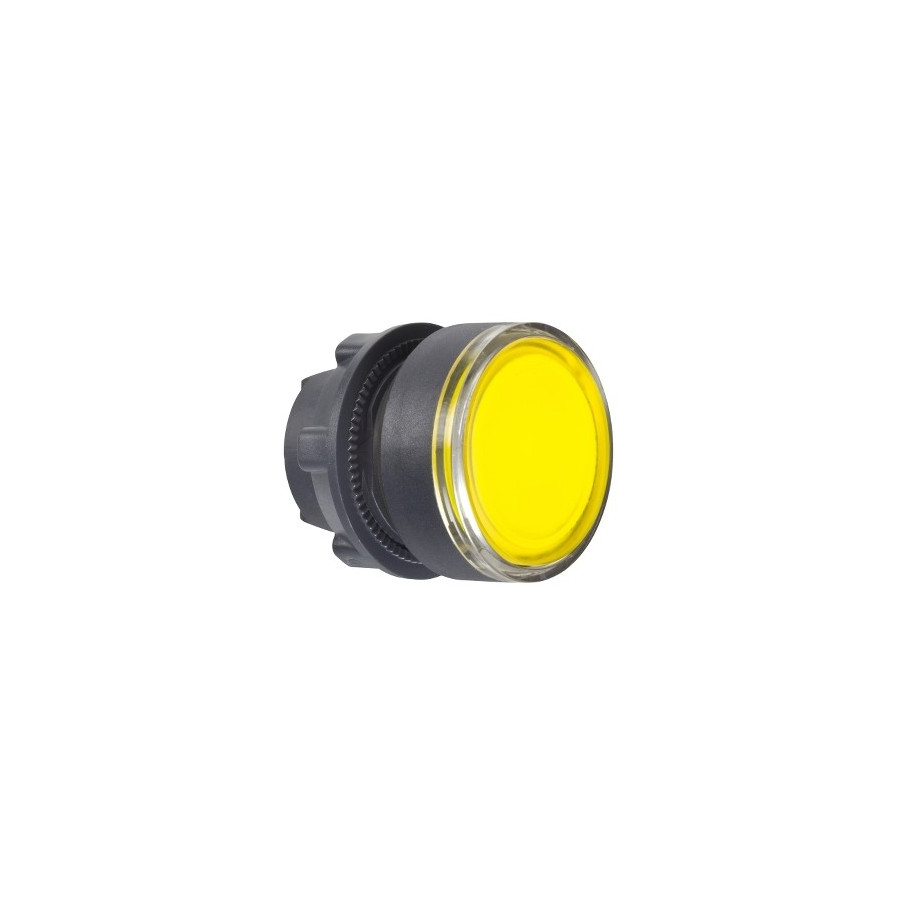 ZB5AH083 - Harmony XB5 - tête bouton pousser-pousser lumineux - Ø22 - jaune - Schneider 