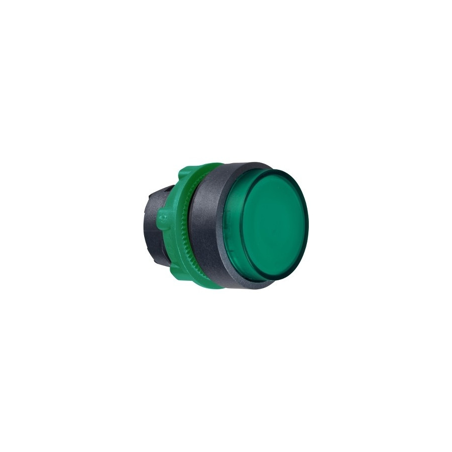 ZB5AH33 - Harmony XB5 - tête bouton pousser-pousser lumineux - Ø22 - dépassant - vert - Schneider 