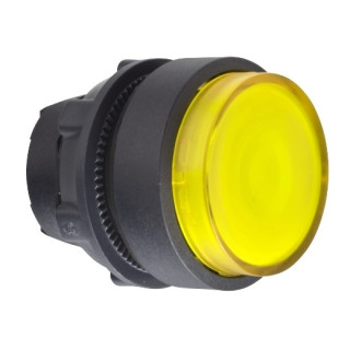 ZB5AH83 - Harmony XB5 - tête bouton pousser-pousser lumineux - Ø22 - dépassant - jaune - Schneider 