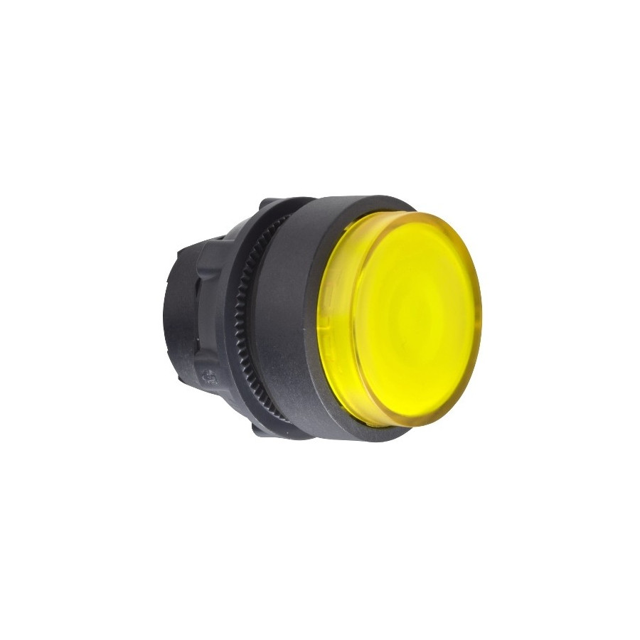 ZB5AH83 - Harmony XB5 - tête bouton pousser-pousser lumineux - Ø22 - dépassant - jaune - Schneider 