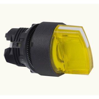 ZB5AK1283 - Harmony XB5 - tête bouton à manette lumineux - Ø22 - 2 pos fix - jaune - Schneider 