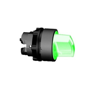 ZB5AK1433 - Harmony XB5 - tête bouton à manette lumineux - Ø22 - 2 pos à rap. - vert - Schneider 