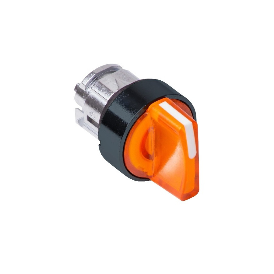 ZB5AK1753 - Harmony XB5 - tête bouton à manette lumineux - Ø22 - 3 pos rap GC - orange - Schneider 