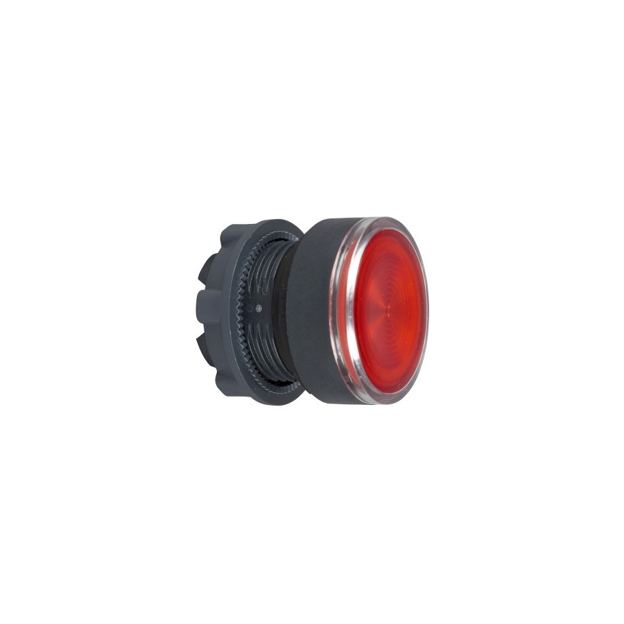 ZB5AW343S - Harmony XB5 - tête bouton poussoir lumineux DEL - Ø22 - strié - rouge - Schneider 
