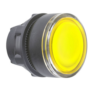 ZB5AW383 - Harmony XB5 - tête bouton poussoir lumineux DEL - Ø22 - jaune - Schneider 