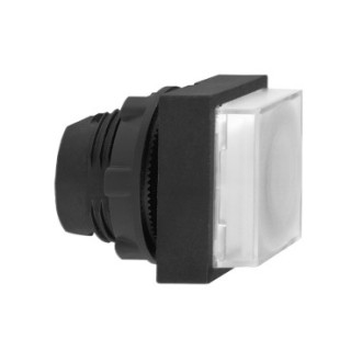 ZB5CW113 - Harmony tête pour bouton-poussoir lumineux carré - Ø22 - pour étiquette - blanc - Schneider 