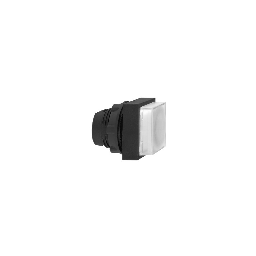 ZB5CW113 - Harmony tête pour bouton-poussoir lumineux carré - Ø22 - pour étiquette - blanc - Schneider 