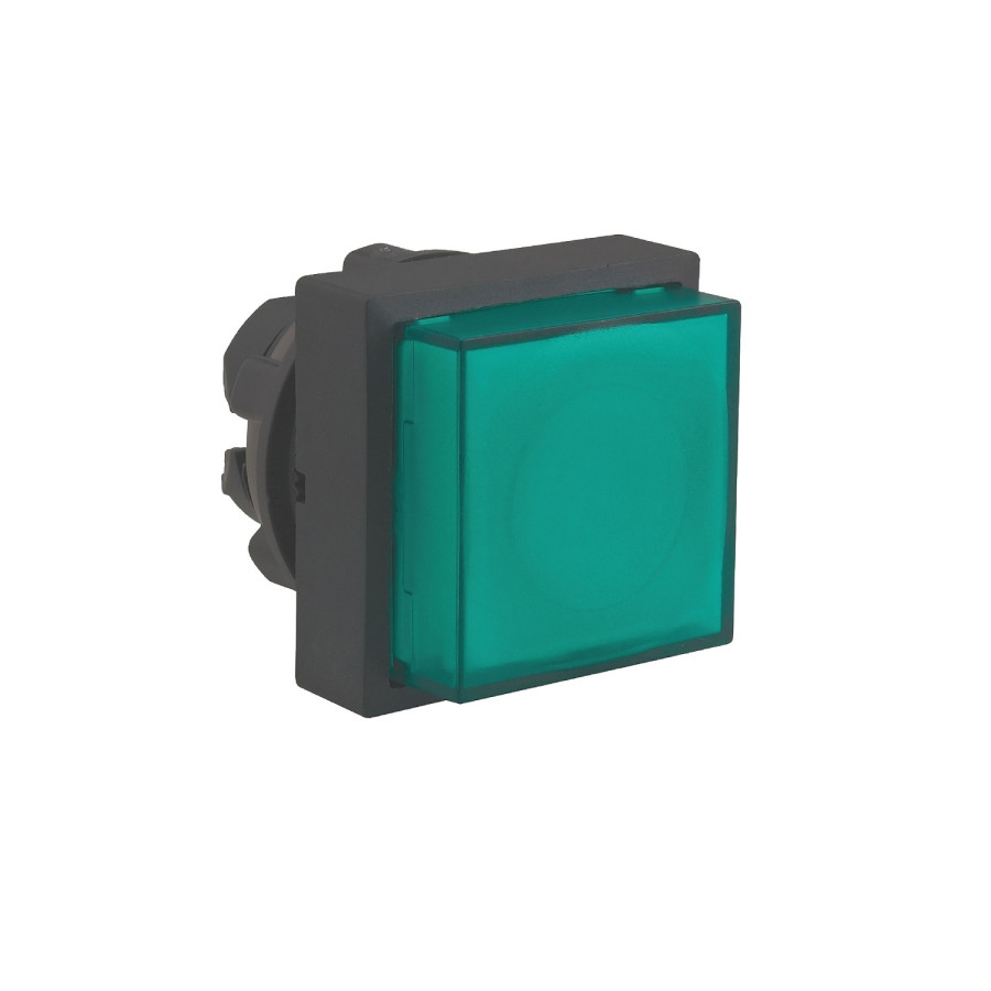 ZB5CW133 - Harmony tête pour bouton-poussoir lumineux carré - Ø22 - pour étiquette - vert - Schneider 