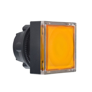 ZB5CW353 - Harmony tête pour bouton-poussoir lumineux carré - Ø22 - pour étiquette - jaune - Schneider 