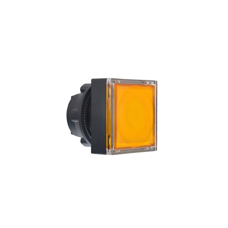 ZB5CW353 - Harmony tête pour bouton-poussoir lumineux carré - Ø22 - pour étiquette - jaune - Schneider 