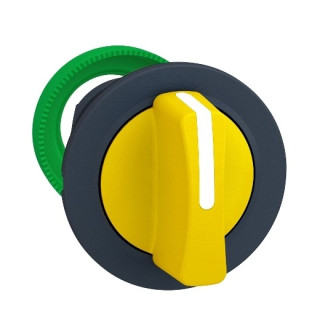 ZB5FD705 - Harmony XB5 - tête bouton à manette - Ø22 - flush - 3 pos rap de G au C - jaune - Schneider 
