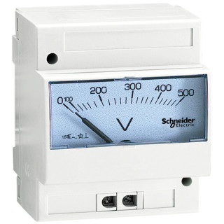16061 - PowerLogic - voltmètre analogique - modulaire - 0 à 500 V - Schneider 