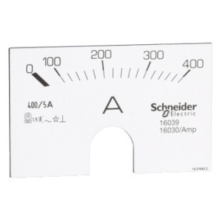 16039 - PowerLogic - cadran 0 à 400 A pour ampèremètre analogique modulaire - Schneider 