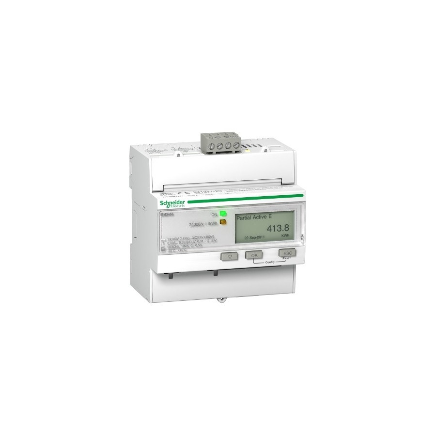 A9MEM3565 - Acti9 iEM - compteur tri TI souples U018 - multitarif - alarme kW - BACnet - MID - Schneider 