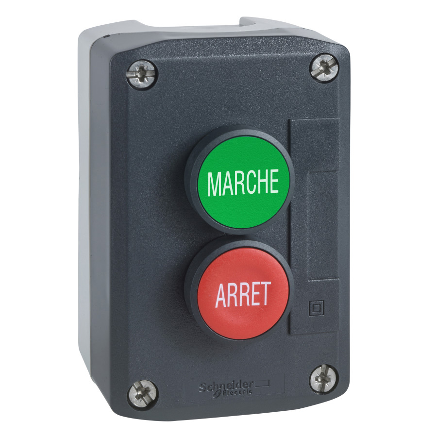 XALD224 - Harmony boite - 2 boutons poussoirs Ï22 - vert /rouge - Schneider 