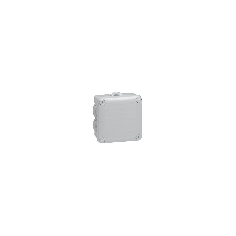092022 - Boîte de dérivation carrée Plexo dimensions 105x105x55mm - gris RAL7035 - Legrand 
