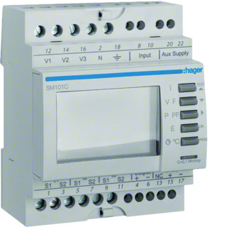SM101C - Centrale de mesure modulaire communicante - Hager 