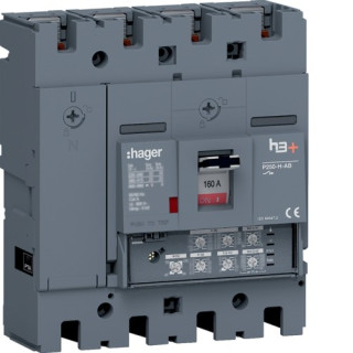 HHT161JA - Disjoncteur Boitier Moulé H3+ P250 Lsi Ab 4p4d N0-50-100% 160a 25ka Ftc - Hager 