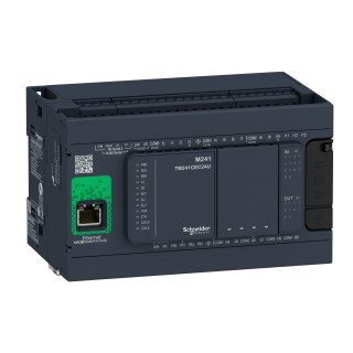 TM241CE24R - Modicon M241, Contrôleur 24e/s Pnp+relais, Ports Ethernet+2 Série, 100/240vca - Schneider 