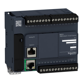 TM221CE24T - Modicon M221, Contrôleur 24e/s Pnp, Port Ethernet+série, 24vcc - Schneider 