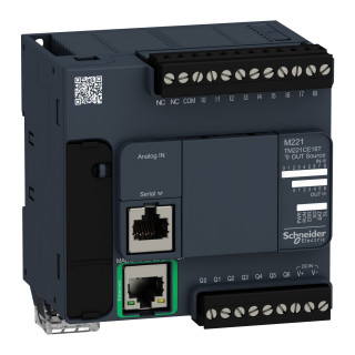 TM221CE16T - Modicon M221, Contrôleur 16e/s Pnp, Port Ethernet+série, 24vcc - Schneider 