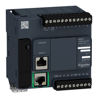 TM221CE16R - Modicon M221, Contrôleur 16e/s Relais, Port Ethernet+série, 100/240vca - Schneider 