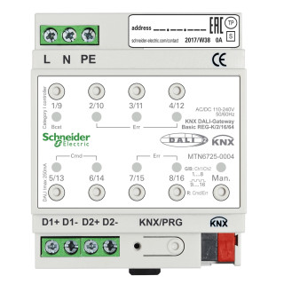 MTN6725-0004 - Knx - Actionneur Éclairage Avec Interface Dali - 2l - 32g - 128 Ballasts - Schneider 