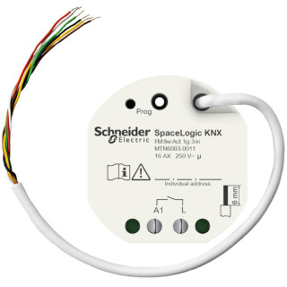 MTN6003-0011 - Spacelogic Knx - Actionneur Encastré - Data Secure - Commutation 1s/3e - Schneider 
