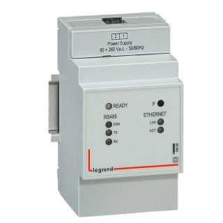 004689 - Convertisseur Ip- Rs485 Et Ethernet 90v~ À 260v~ - 3 Modules - Legrand 