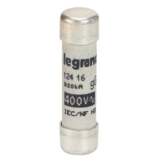012416 - Cartouche industrielle cylindrique typegg 8x32mm avec voyant - 16a (boite de 10) - Legrand 