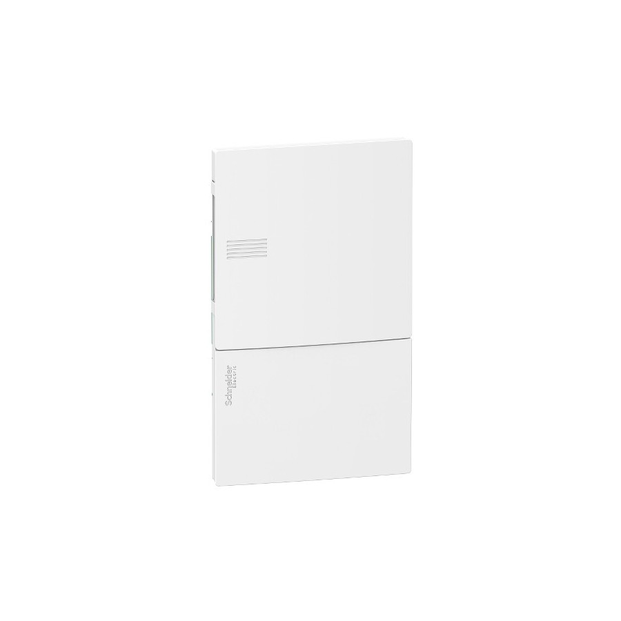MIP21104 - Pragma - mini coffret encastré - 1x4 mod. - portillon opaque blanc - born. Terre - Schneider 