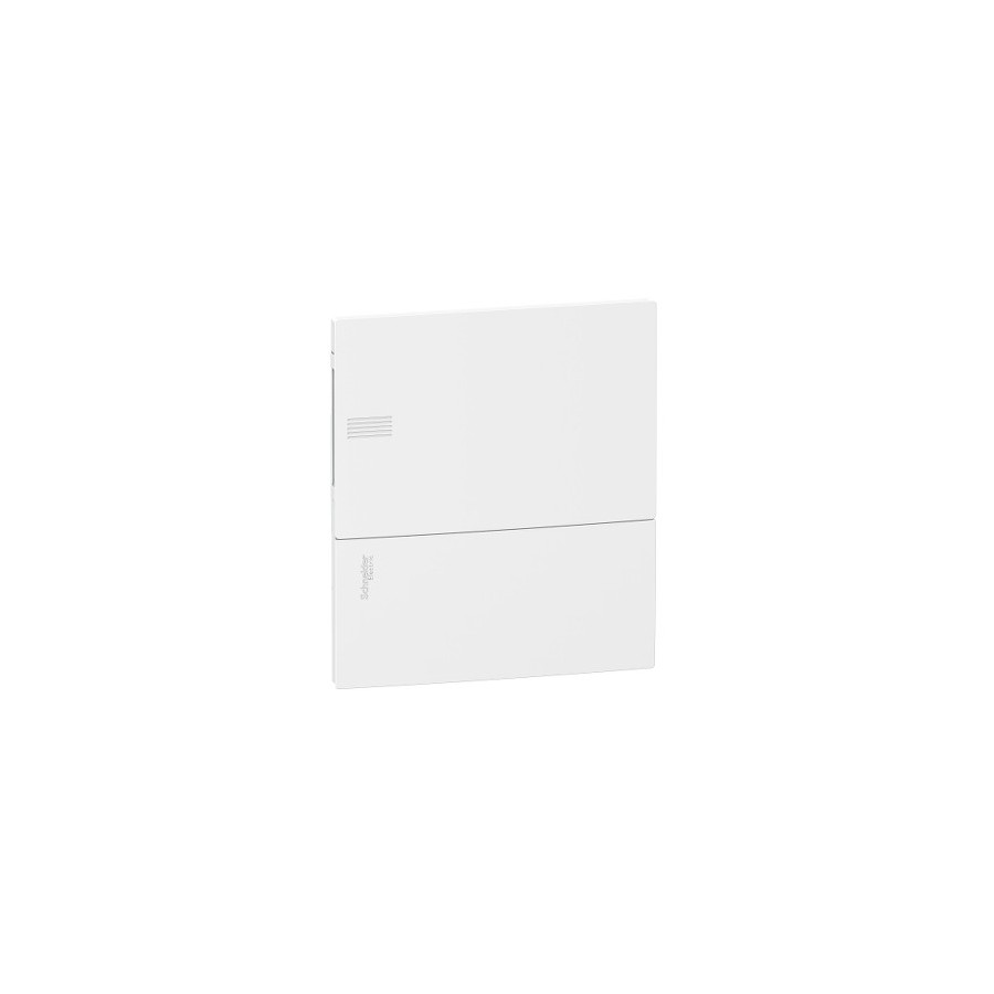MIP21108 - Pragma - mini coffret encastré - 1x8 mod. - portillon opaque blanc - born. Terre - Schneider 